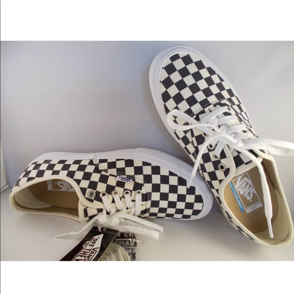 VANS AUTHENTIC PRO CHECKERBOARD SHOES NAVY MENS 11